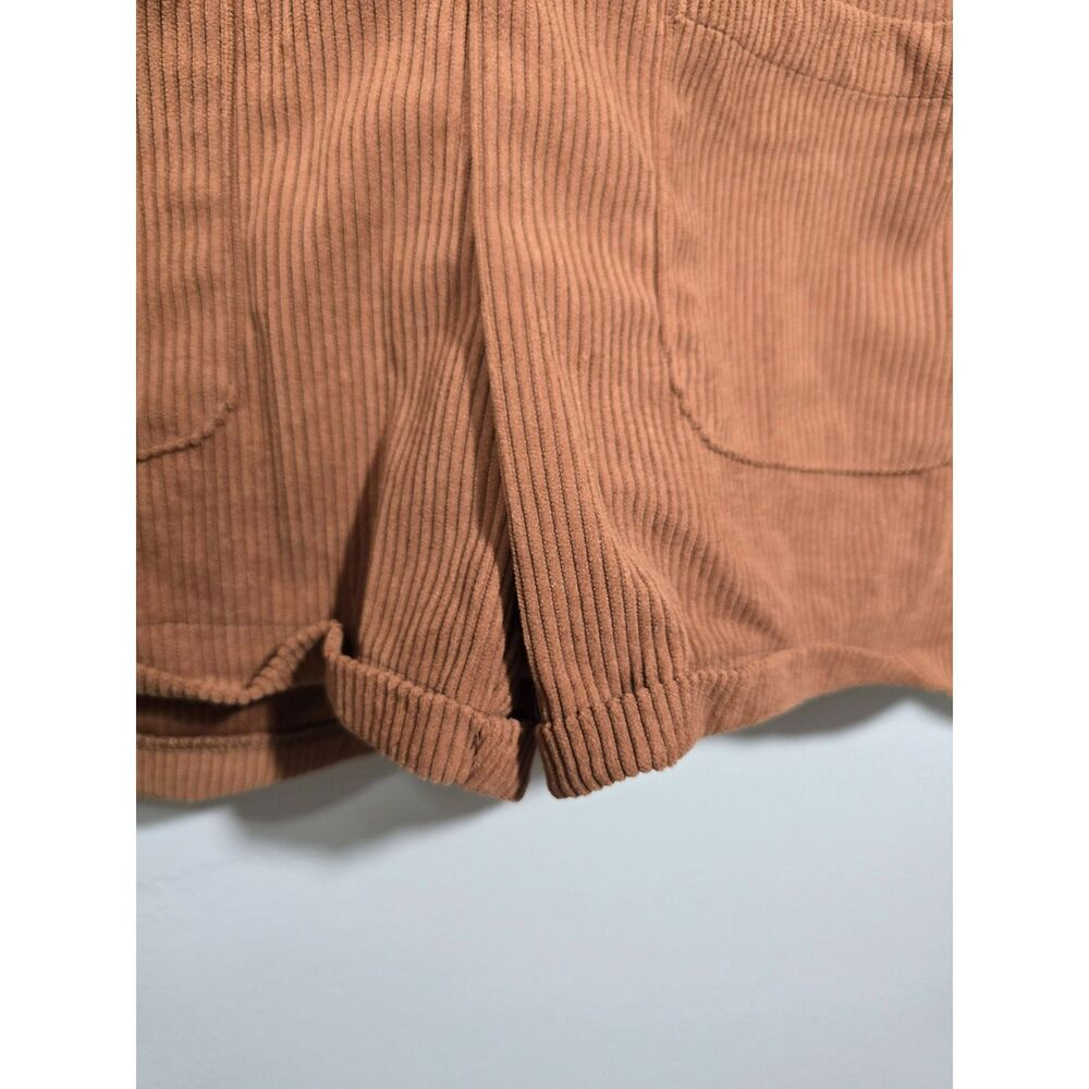 NWT Cupshe Courdoroy Overall Shorts Swim Coverup Size Med - Picture 4 of 8